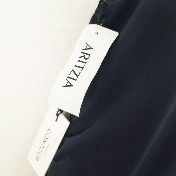 NEW Aritzia Babaton Contour Ruched Racer Sleeveless Mini Dress M Navy Blue $88 - Picture 11 of 14